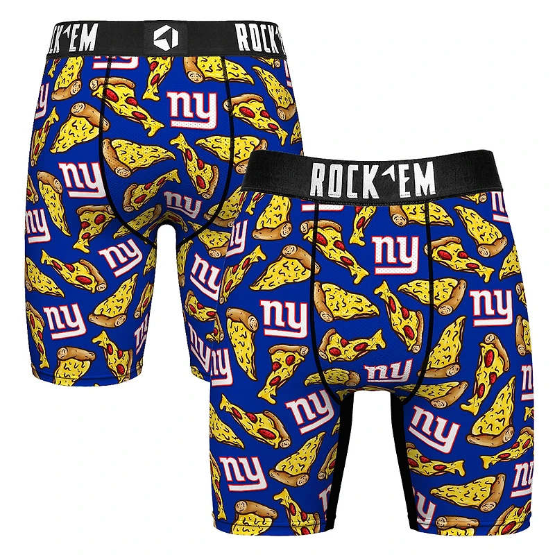 Men's Rock Em Socks Royal New York Giants NY Style Bagel Boxer Briefs