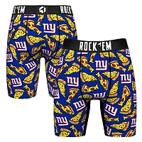 Men's Rock Em Socks Royal New York Giants NY Style Bagel Boxer Briefs