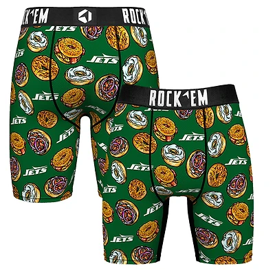 Men's Rock Em Socks Green New York Jets NY Style Bagel Boxer Briefs