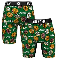 Men's Rock Em Socks  Green New York Jets NY Style Bagel Boxer Briefs