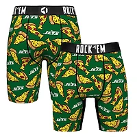 Men's Rock Em Socks  Green New York Jets NY Style Pizza Boxer Briefs