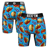 Men's Rock Em Socks  Light Blue Tennessee Titans Nashville Hot Chicken Boxer Briefs