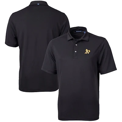 Men's Cutter & Buck Black Athletics Big & Tall Virtue Eco Pique Recycled Polo
