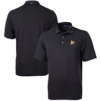 Men's Cutter & Buck Black Athletics Big & Tall Virtue Eco Pique Recycled Polo
