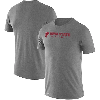 Men's Nike Heather Gray Iowa State Cyclones Changeover Legend T-Shirt
