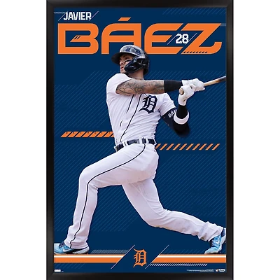 Javier Báez Detroit Tigers 23" x 34" Framed Player Poster
