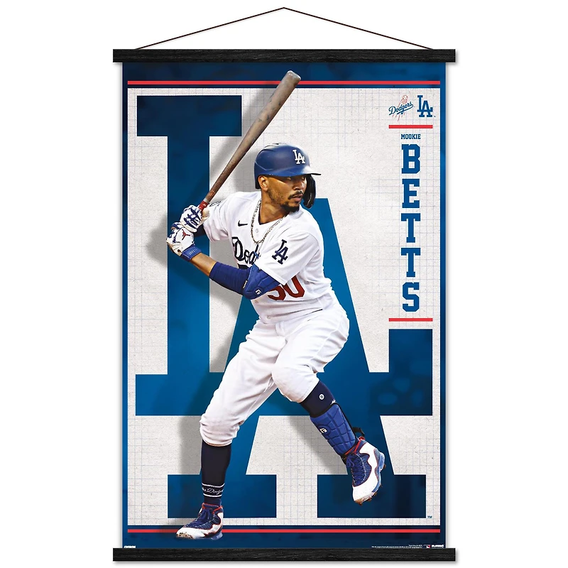 Mookie Betts Los Angeles Dodgers 24" x 34.75" Magnetic Framed Player Poster