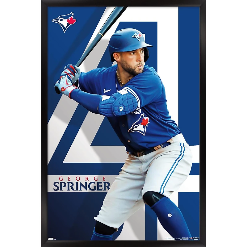 George Springer Toronto Blue Jays 23" x 34" Framed Player Poster