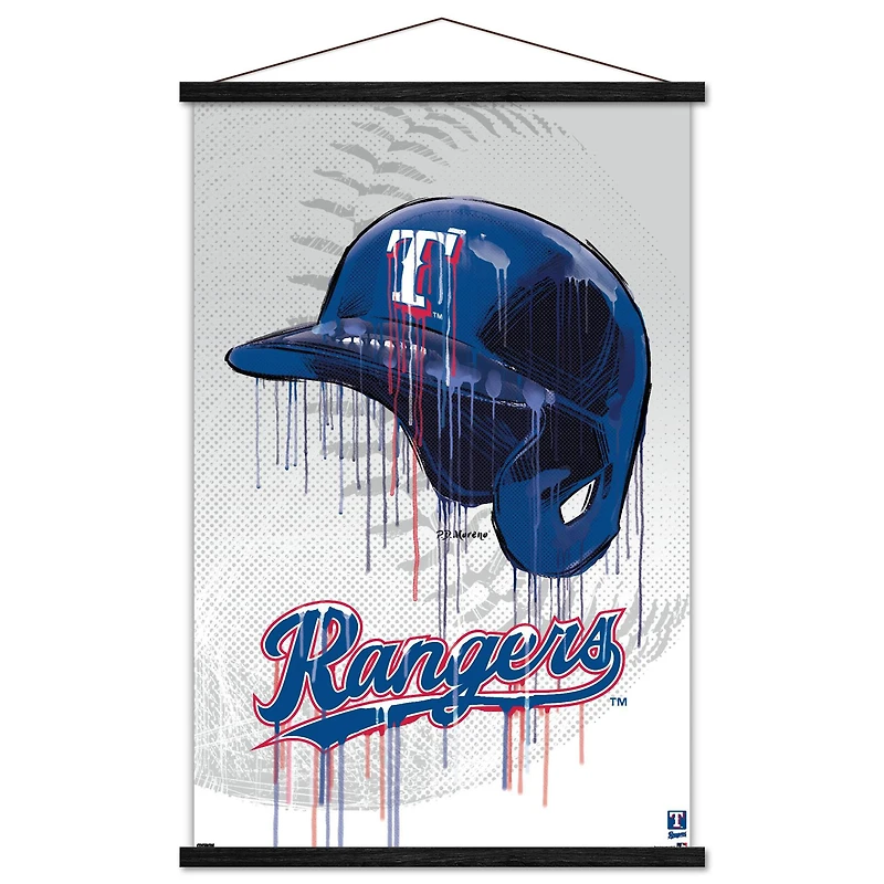 Texas Rangers 24" x 34.75" Magnetic Framed Team Poster