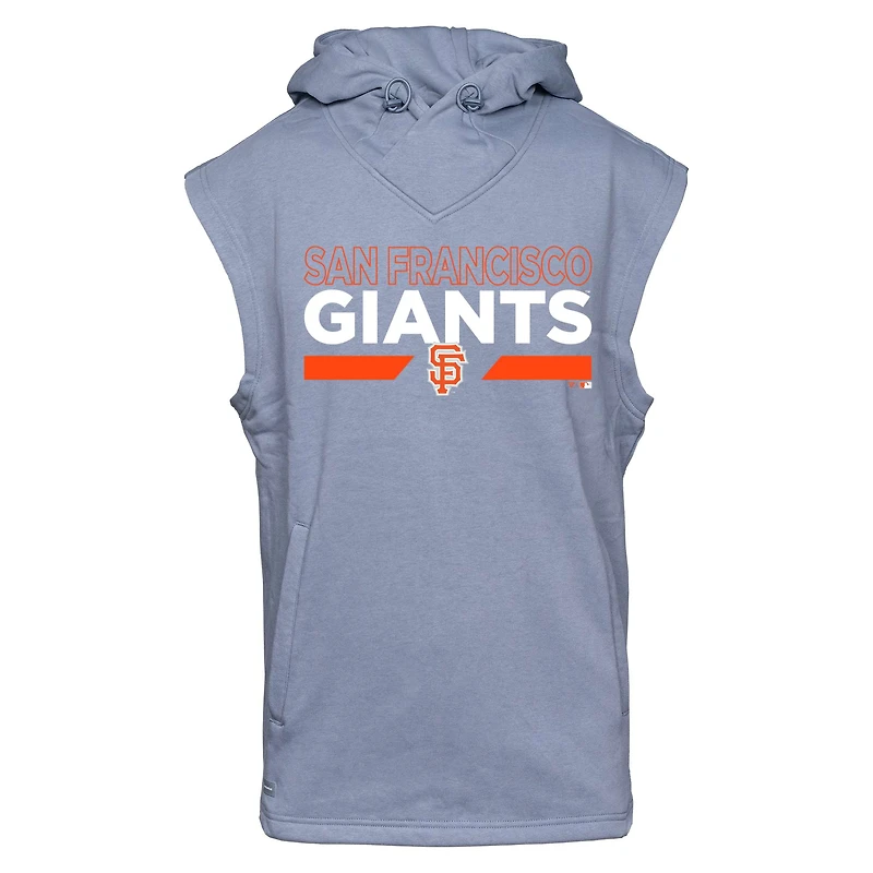 Men's Levelwear Gray San Francisco Giants City Connect Throttle No Hitter Hoodie Sleeveless T-Shirt