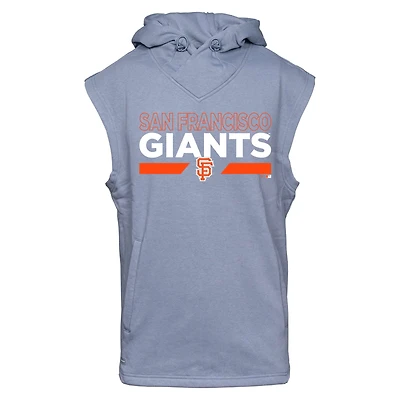 Men's Levelwear Gray San Francisco Giants City Connect Throttle No Hitter Hoodie Sleeveless T-Shirt