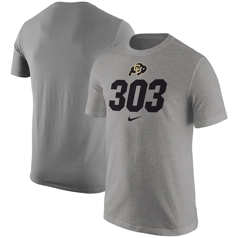 Men's Nike Heather Gray Colorado Buffaloes 303 T-Shirt