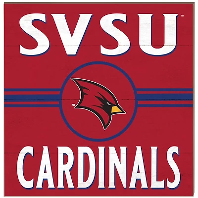 Saginaw Valley State Cardinals 10" x 10" Retro Team Sign