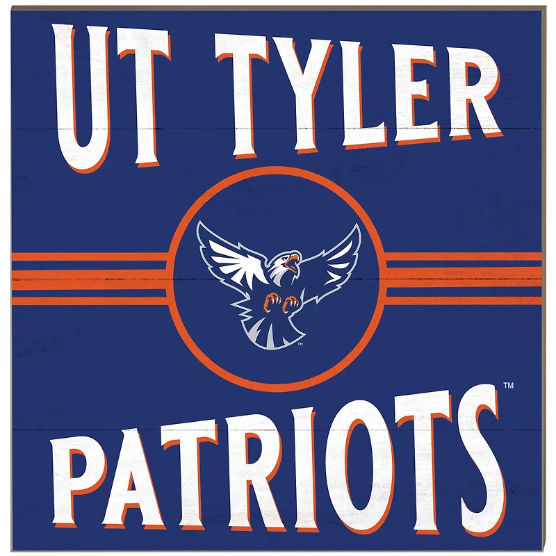 Texas Tyler Patriots 10" x 10" Retro Team Sign