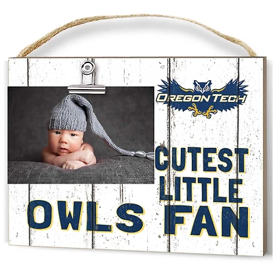 Oregon Tech Hustlin' Owls 8'' x 10'' Cutest Little Weathered Logo Clip Photo Frame