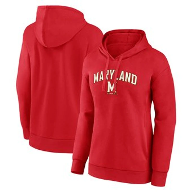 Women's Fanatics Red Maryland Terrapins Campus Pullover Hoodie