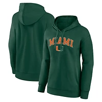 Women's Fanatics Green Miami Hurricanes Campus Pullover Hoodie