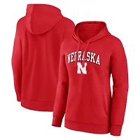 Women's Fanatics Scarlet Nebraska Huskers Campus Pullover Hoodie