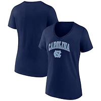 Women's Fanatics Navy North Carolina Tar Heels Campus V-Neck T-Shirt