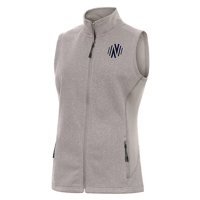 Women's Antigua  Oatmeal Nashville SC Course Full-Zip Vest