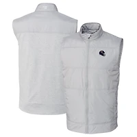 Men's Cutter & Buck  Silver Chicago Bears Helmet Stealth Hybrid Quilted Windbreaker Full-Zip Vest