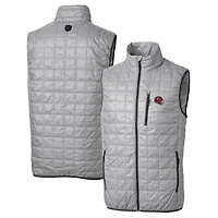 Men's Cutter & Buck  Silver Kansas City Chiefs Helmet Rainier PrimaLoft Eco Insulated Full-Zip Puffer Vest