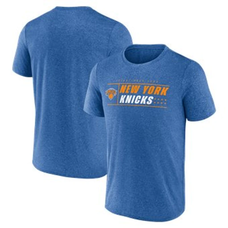 Men's Fanatics Blue New York Knicks Intercepted Pass T-Shirt
