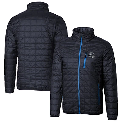 Men's Cutter & Buck  Navy Seattle Seahawks Helmet Rainier PrimaLoft Eco Insulated Full-Zip Puffer Jacket