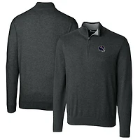 Men's Cutter & Buck  Charcoal Chicago Bears Helmet Lakemont Tri-Blend Quarter-Zip Pullover Sweater