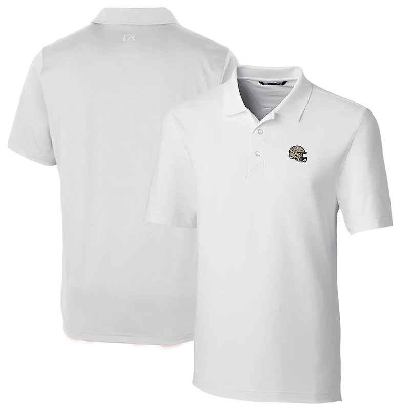 Men's Cutter & Buck  White New Orleans Saints Helmet Forge Stretch Polo