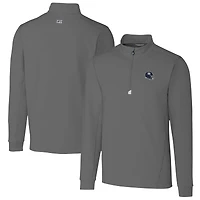 Men's Cutter & Buck  Gray New York Giants Helmet Traverse Stretch Quarter-Zip Pullover Top