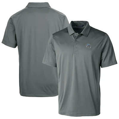 Men's Cutter & Buck  Gray Detroit Lions Helmet Prospect Textured Stretch Polo
