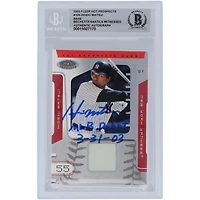Hideki Matsui New York Yankees Autographed 2003 Fleer Hot Prospects #105 #/1250 Beckett Fanatics Witnessed Authenticated 10 Rookie Card with "MLB Debut 3-31-03" Inscription