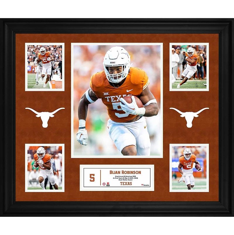 Bijan Robinson Texas Longhorns Framed 5-Photo Collage