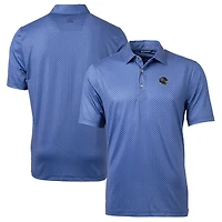 Men's Cutter & Buck  Navy Tennessee Titans Helmet Pike Banner Print Stretch Polo