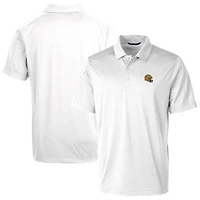 Men's Cutter & Buck  White Green Bay Packers Helmet Prospect Textured Stretch Polo