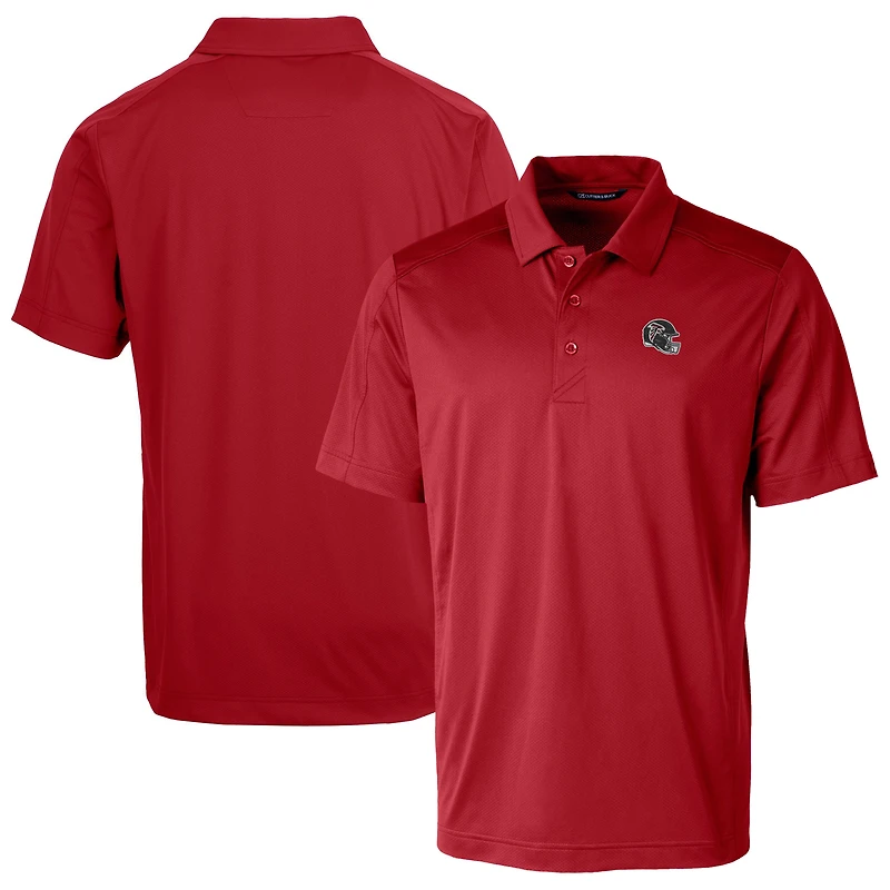 Men's Cutter & Buck  Red Atlanta Falcons Helmet Prospect Textured Stretch Polo
