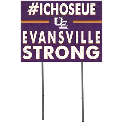 Evansville Purple Aces 18" x 24" Yard Sign