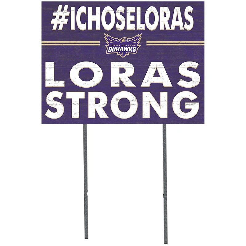 Loras College Duhawks 18" x 24" Yard Sign