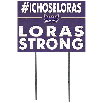 Loras College Duhawks 18" x 24" Yard Sign