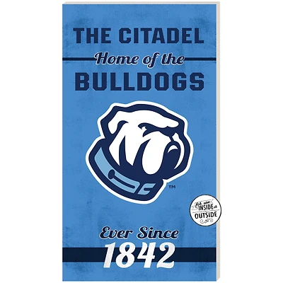 Citadel Bulldogs 11'' x 20'' Indoor/Outdoor Home Of The Sign