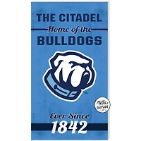 Citadel Bulldogs 11'' x 20'' Indoor/Outdoor Home Of The Sign