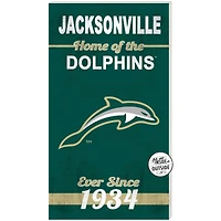 JU Dolphins 11'' x 20'' Indoor/Outdoor Home Of The Sign