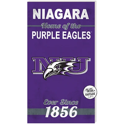 Niagara Purple Eagles 11'' x 20'' Indoor/Outdoor Home Of The Sign