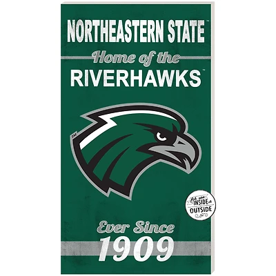 Northeastern State Riverhawks 11'' x 20'' Indoor/Outdoor Home Of The Sign