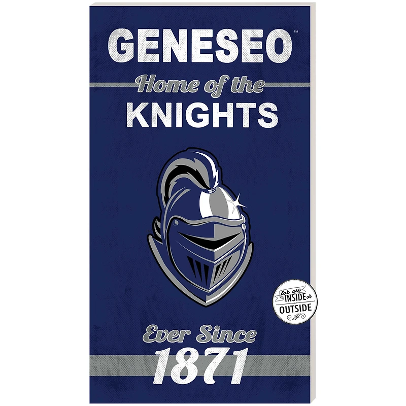 SUNY Geneseo Knights 11'' x 20'' Indoor/Outdoor Home Of The Sign