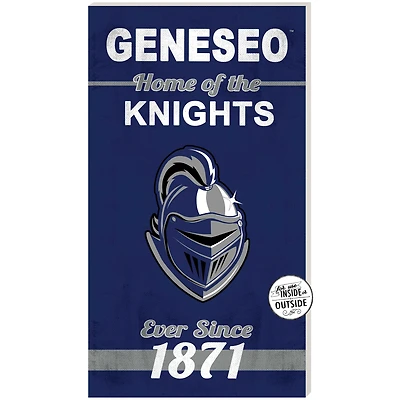 SUNY Geneseo Knights 11'' x 20'' Indoor/Outdoor Home Of The Sign