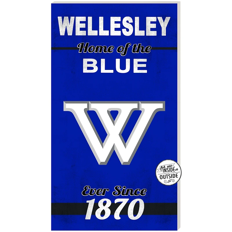 Wellesley Blue 11'' x 20'' Indoor/Outdoor Home Of The Sign