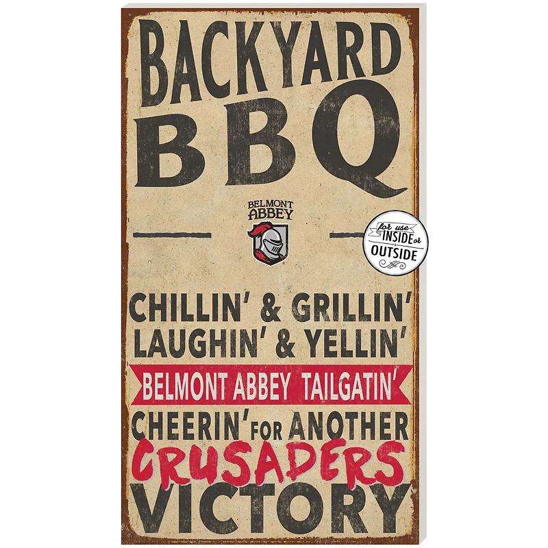 Belmont Abbey Crusaders 11'' x 20'' Indoor/Outdoor BBQ Sign