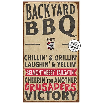 Belmont Abbey Crusaders 11'' x 20'' Indoor/Outdoor BBQ Sign